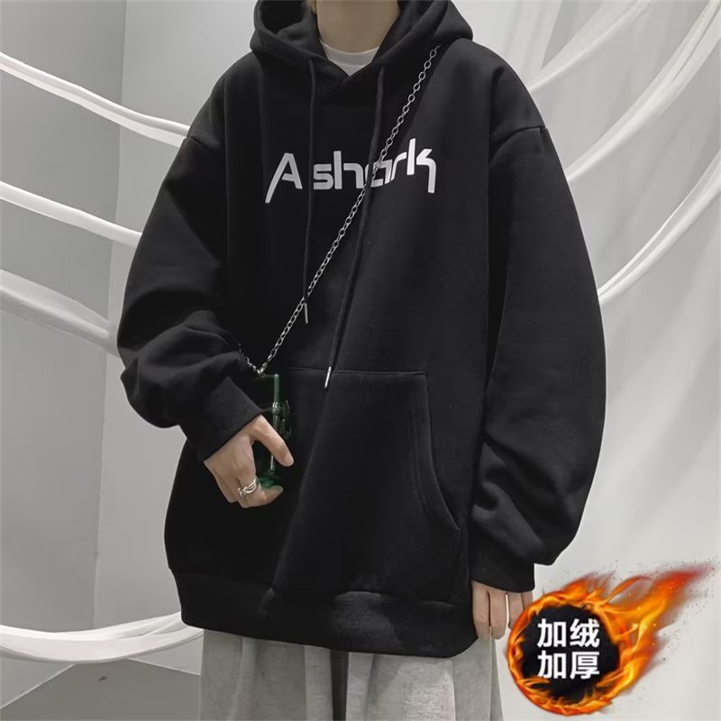 2023 otoño nuevo suéter abrigo de los hombres de moda Suelta todo partido manga larga con capucha suéter de los hombres y las mujeres de la pareja superior