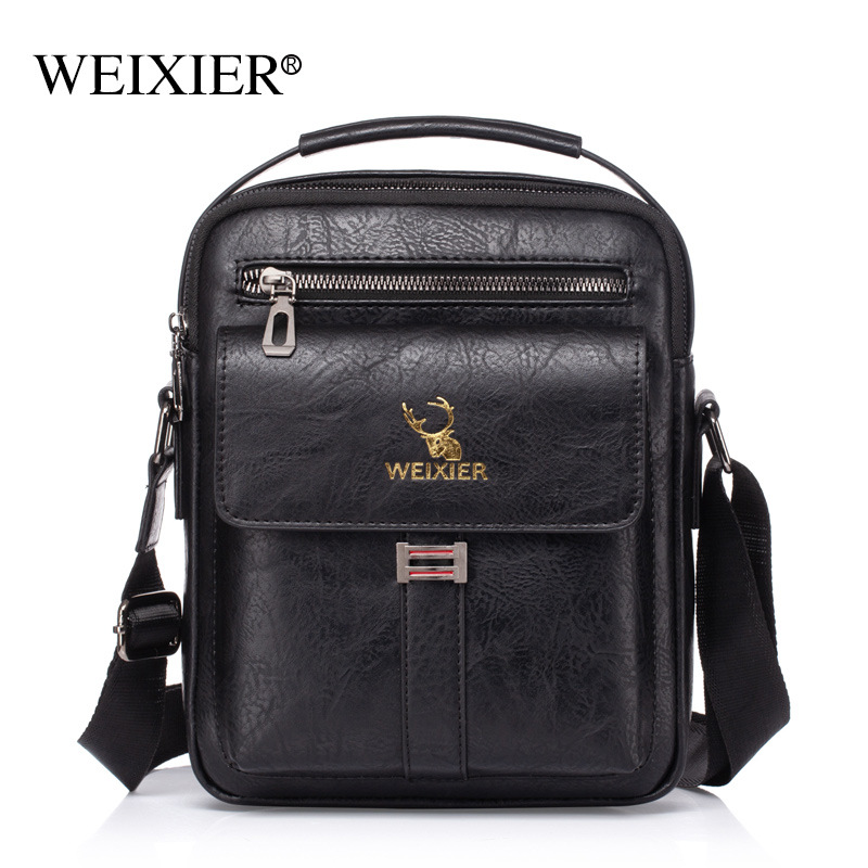 European and American Pu men's messenger bag trend retro men's single shoulder bag waterproof carry on Bag Messenger Bag men's backpack