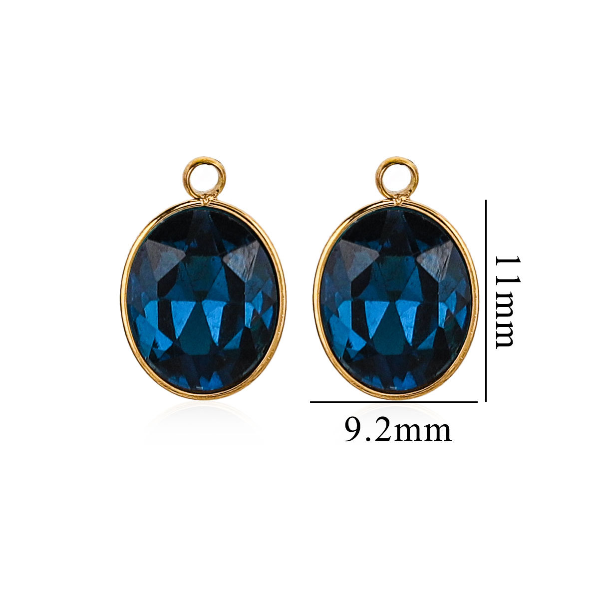 Joyas hechas a mano de bricolaje transfronterizas accesorios de acero inoxidable colgante collar de cristal ovalado pendiente colgante colgante