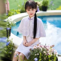2025 летний новый стиль девушка новое китайское платье cheongsam летнее платье новый шаль ретро ханьфу cheongsam
