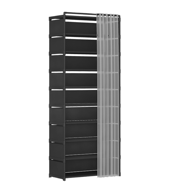 Estantes de zapatos simples de almacenamiento de puerta doméstica hermoso interior a prueba de polvo multicapa de gran capacidad gabinete de zapatos comercio exterior explosión al por mayor image 5