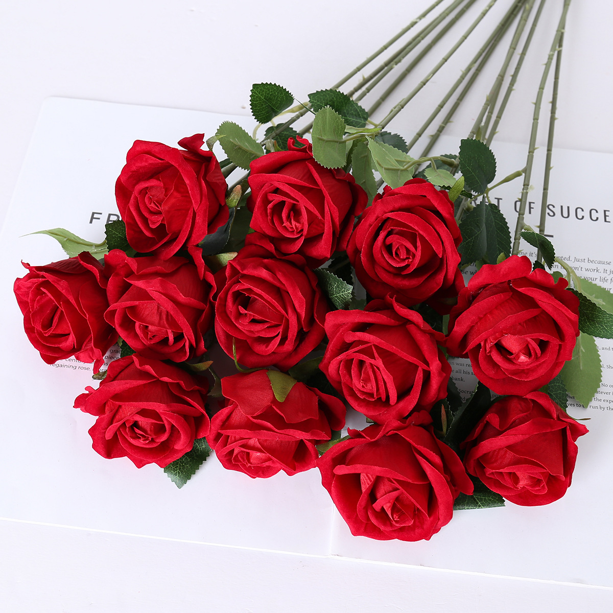 Rosas simples flores de simulación casera regalos de boda del día de San Valentín flores de simulación al por mayor productos hechos a mano