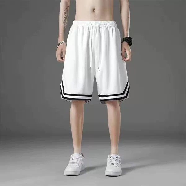 Silk white shorts