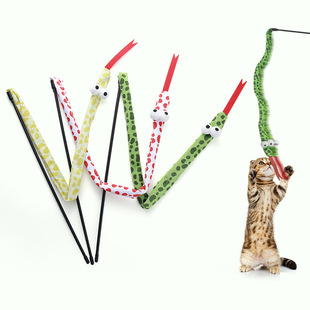 Amazon's Popular Big-Eyed Snake-Shaped Cat Teaser Toy, Multi-Colored Cat Interactive Play Toy for Self-Entertainment and Boredom Relief
