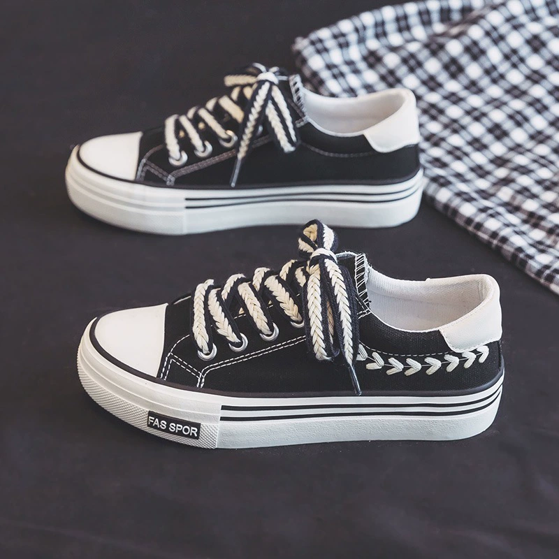 2024 новая летняя толстая подошва супер огненная пшеница колосья холст обувь повседневная дикая белая обувь обувь кроссовки женская