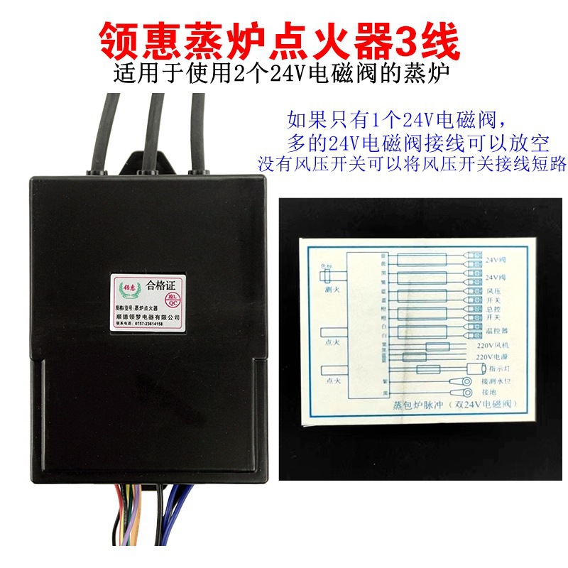 Lingmeng marca de alta calidad vapor pulso encendedor de conexión doble 24V válvula solenoide ahorro de energía rey comercial controlador de vapor