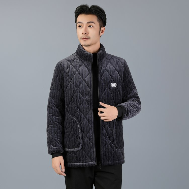 柏之兮2025聚酯纤维翻领长袖简约风日韩休闲女式棉衣