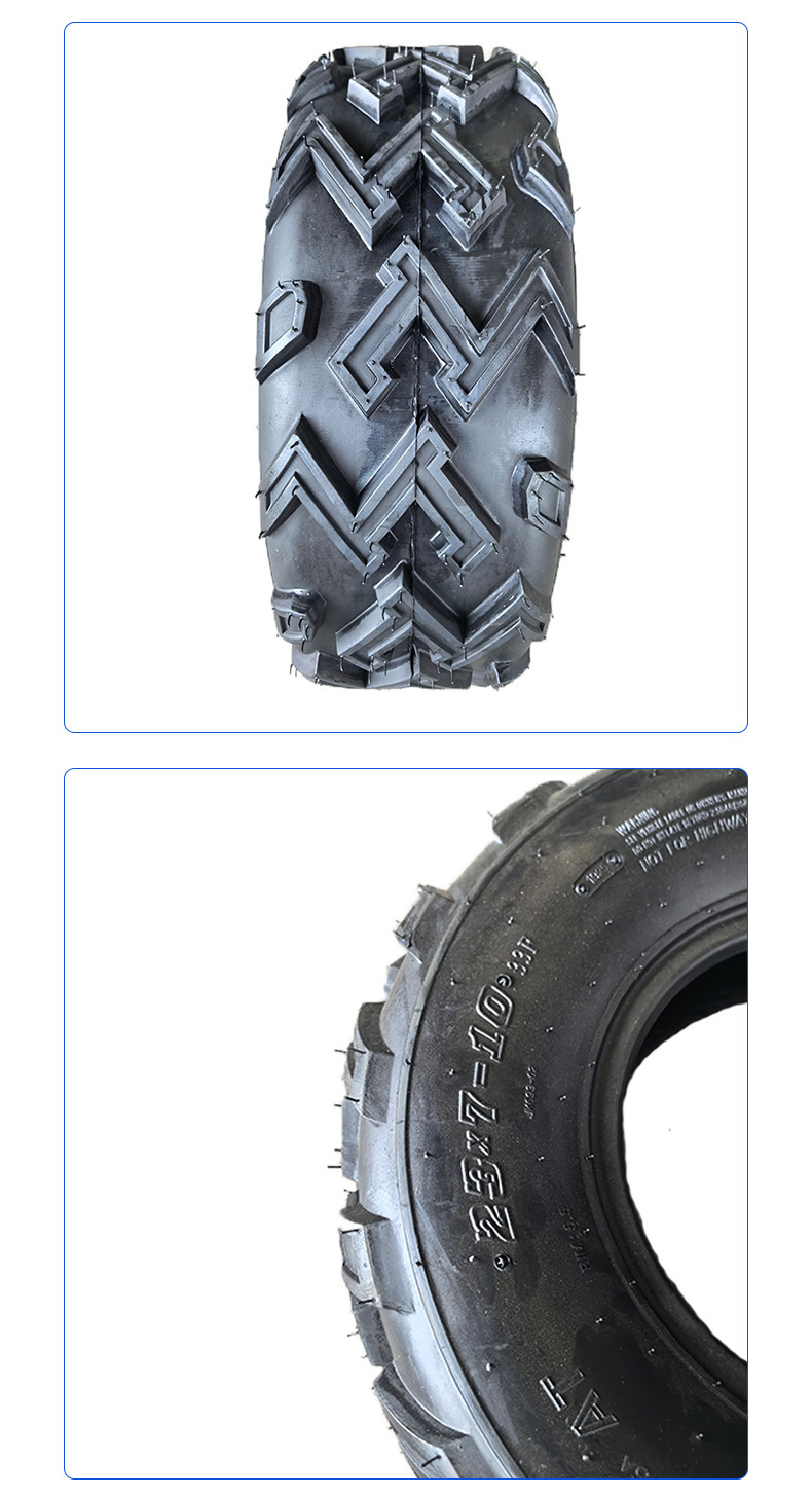 Go-Kart Accessories Large Beach Vehicle 23*7-10W Pattern Off-Road Thickened Tire with Hub Assembly