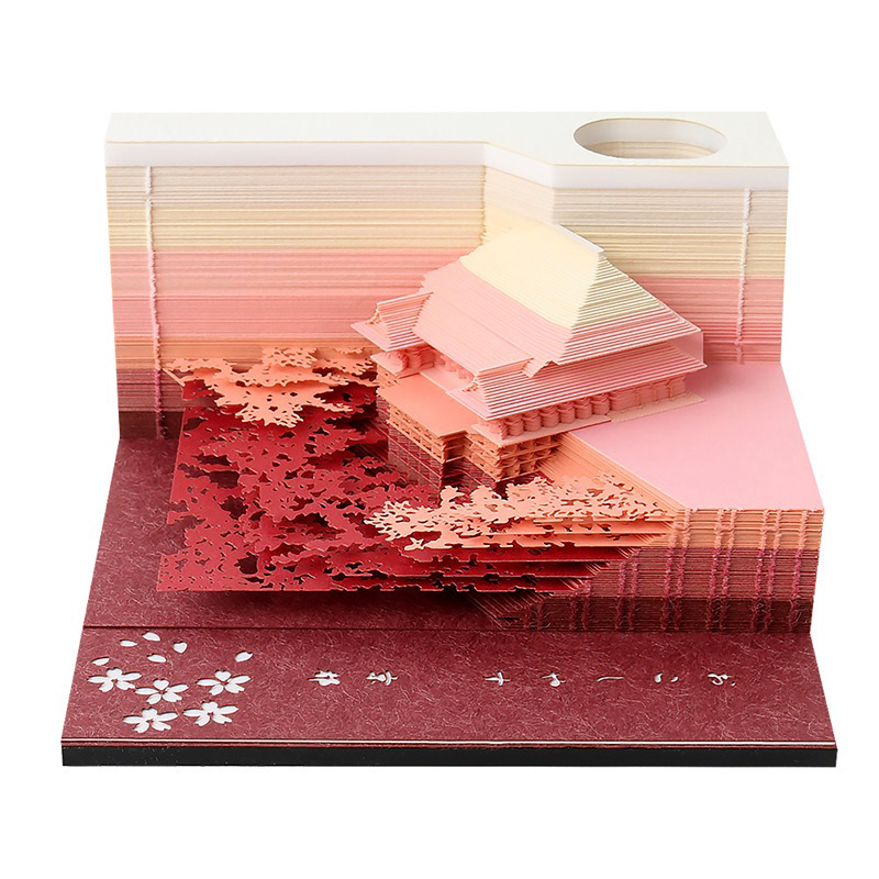 プレゼント創意便箋紙3d立体便箋本は建築模型紙彫刻カレンダーの周暦文を飾っています。|undefined