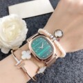 新款孔雀绿大理石手表批发不锈钢网带时尚奢华流行方形女表手表