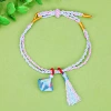 Hanging silk rice dumplings double-layer bracelet - blue pink