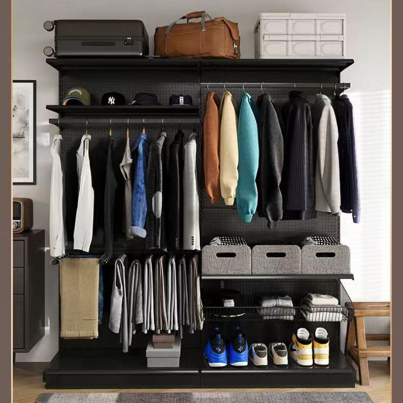 Nuevo hardware duradero y grueso percha de la guía de la guía del armario de alquiler abierto armario de piso DIY