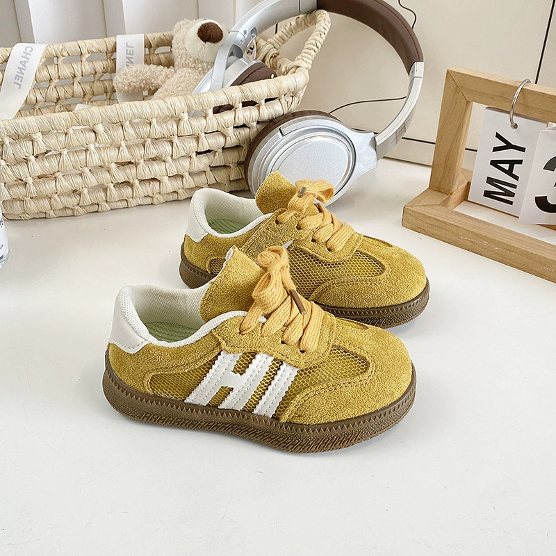 Детская дышащая моральная тренировочная обувь с сеткой, весна-осень 2025, новая детская повседневная спортивная обувь, летние легкие сетчатые туфли для мальчиков