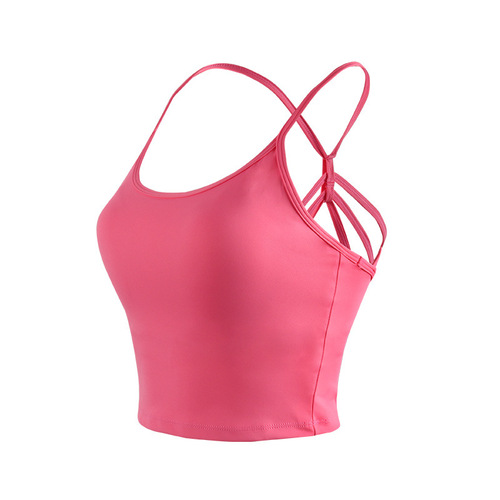lulu summer all-in-one yoga back bra for women, vest, shock-proof sports bra, casual yoga wear top