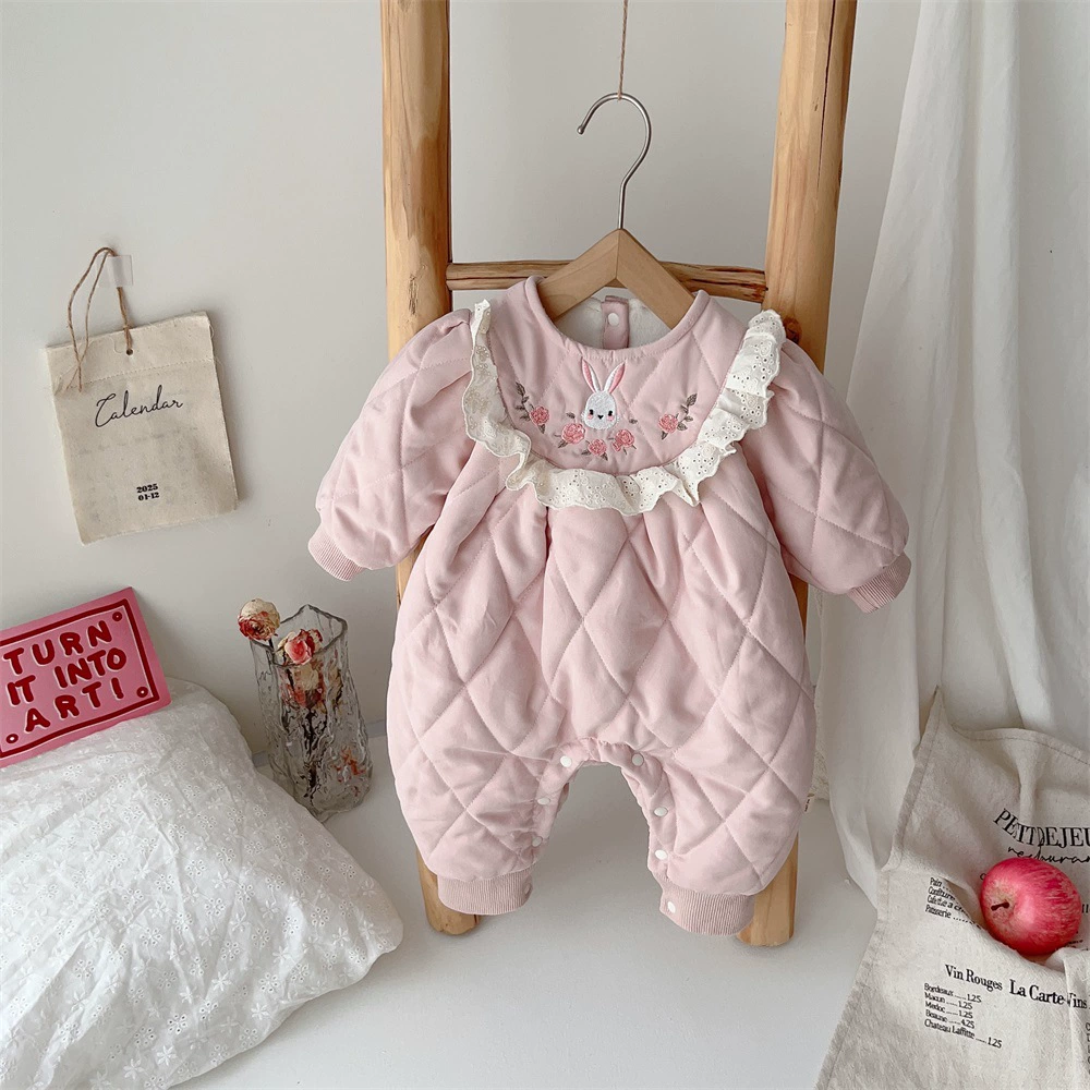 Детская одежда, осенняя и зимняя одежда, детские комбинезоны, стеганая детская одежда принцессы на флисовой подкладке, очень милая хлопковая одежда, зимняя одежда для прогулок.