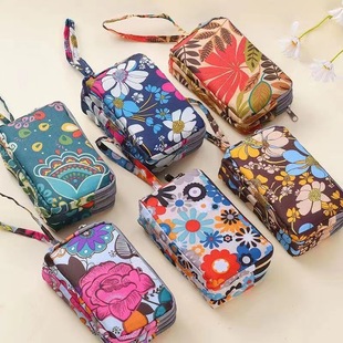 Large screen mobile phone bag women's clutch flower cloth small bag mother's shopping wallet wholesale night market morning market stall bag