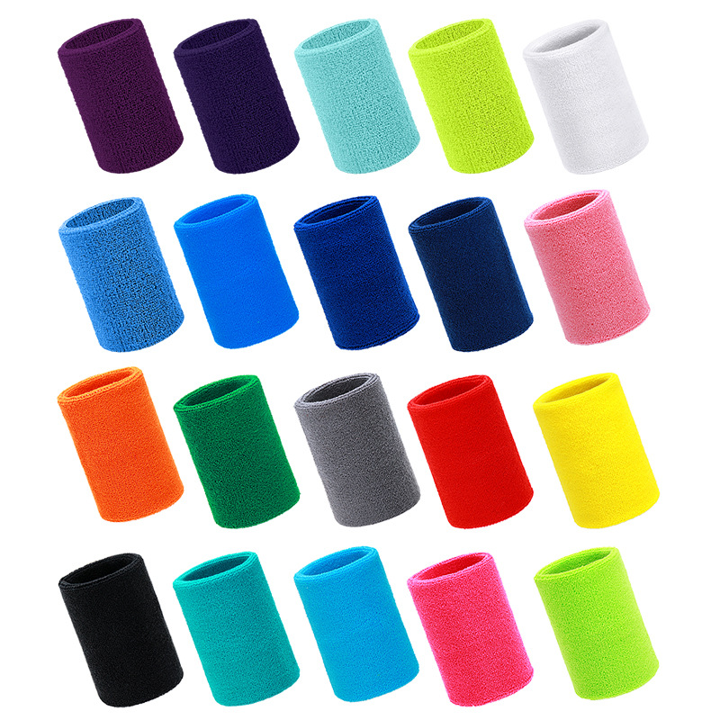 Sweat-Absorbent Sports Wristbands for Basketball and Tennis, Knitted, Breathable, Non-Slip Wristbands with the Option to Add Logo