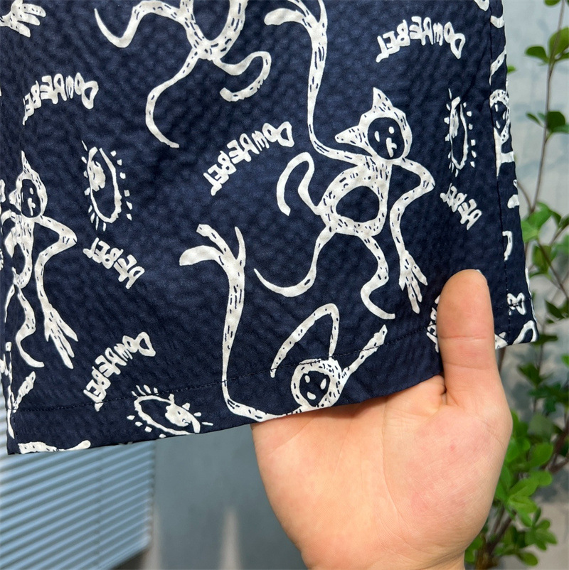 Men's Floral Print Athletic Shorts Trendy Summer Casual Fashion Thin Five Point Pants Cool Versatile Beach Wear_viptrois.com