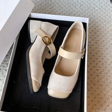 玛丽珍鞋女2025新款秋季时尚百搭浅口扣带单鞋韩版绝美舒适小皮鞋