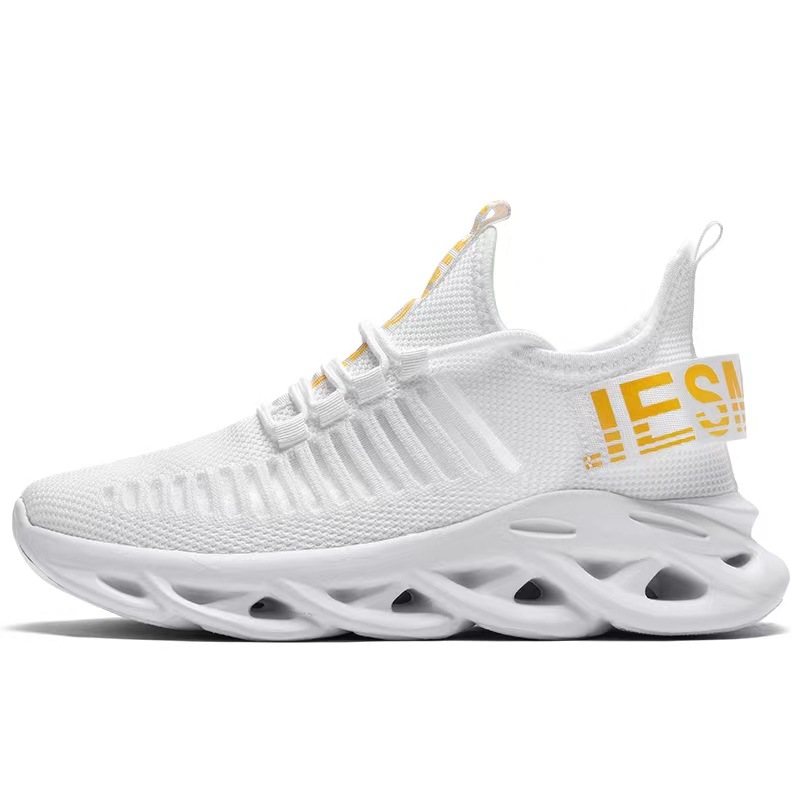 Transfronterizo más el tamaño de los zapatos de los hombres deportes ligero estudiante volando zapatos de malla tejida moda casual coreano moda otoño zapatos para correr