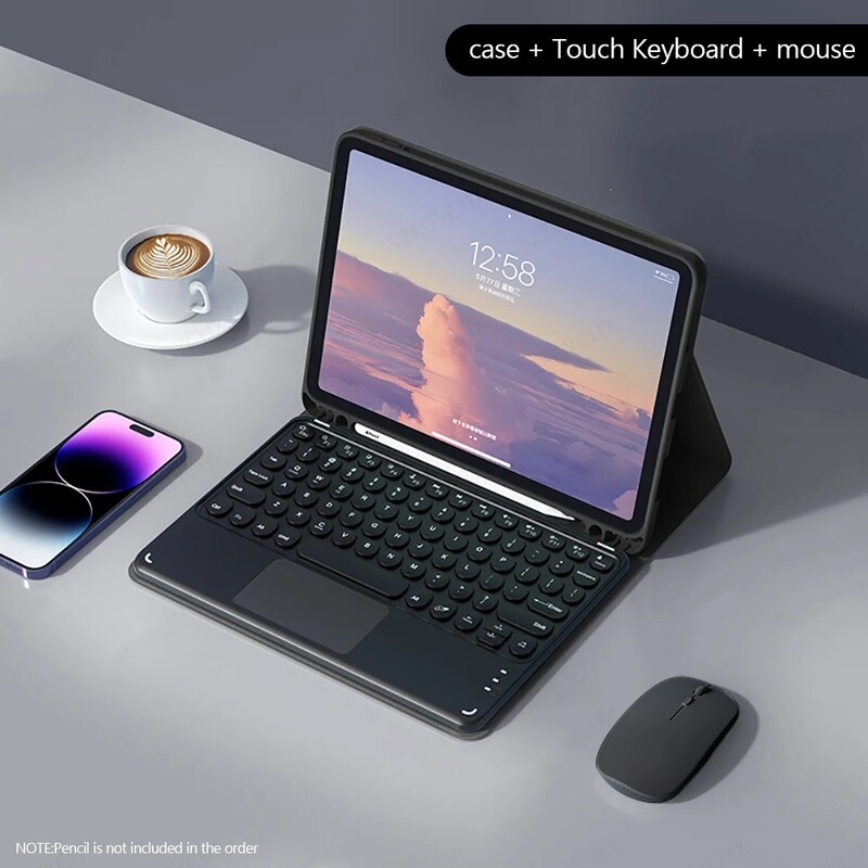 Samsung tablet a9plus keyboard s9fe protective case s10ultra shell magnetic touch round keycap suitable for Russian and French