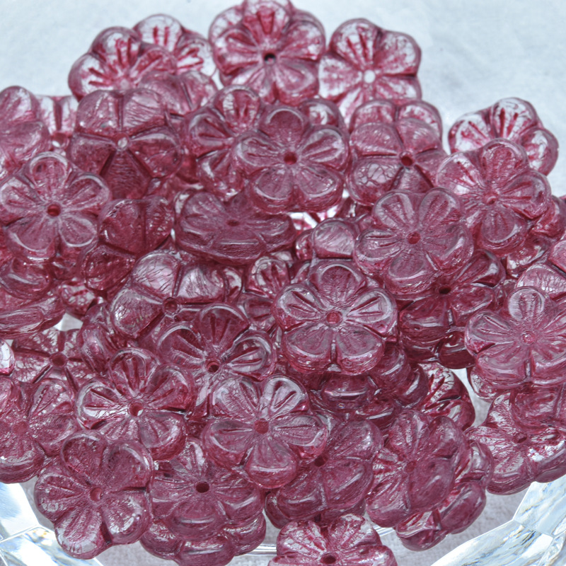 Nuevas perlas de vidrio checas preciosa perlas de ciruela esmaltadas 10mm alrededor de 100 piezas de paquete diy accesorios de perlas sueltas