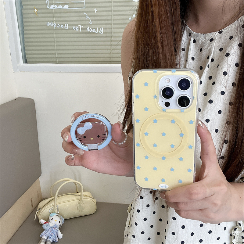 蓝色星星Kitt猫磁吸支架适用iPhone17苹果16ProMax/15/14手机壳新|undefined
