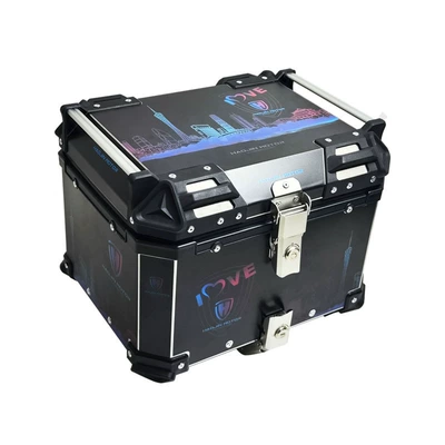 motorcycle SY02 bumper anti-fall front: Motorcycle bumper - black-special-aluminum-alloy-decal-tail-box-40l