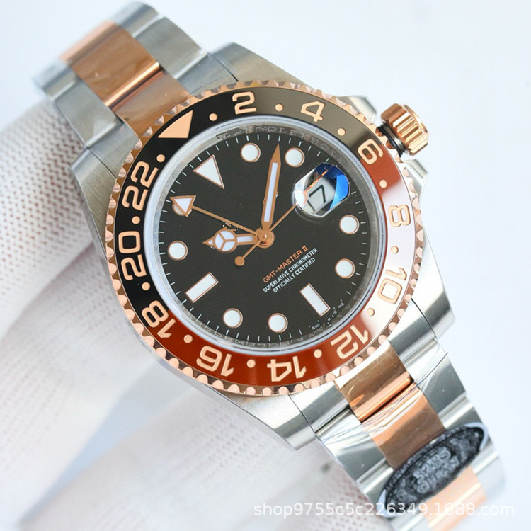 2025 Cross-border Greenwich Cola Circle Pepsi Series Reloj mecánico automático impermeable de buceo luminoso para hombre