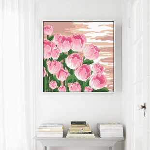 Cross-Stitch Manufacturer Tiktok Kuaishou Xiaohongshu Dropshipping 2025 New Thread Embroidery Living Room Embroidery Plants and Flowers