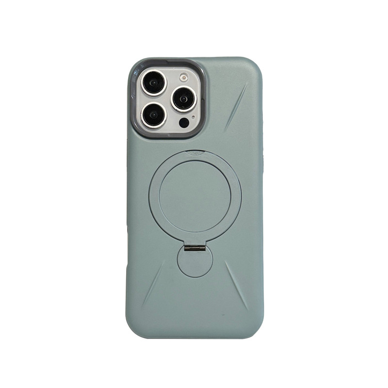 适用iPhone16pro磁吸支架手机壳旋转磁吸苹果15pro磨砂肤感保护套|undefined