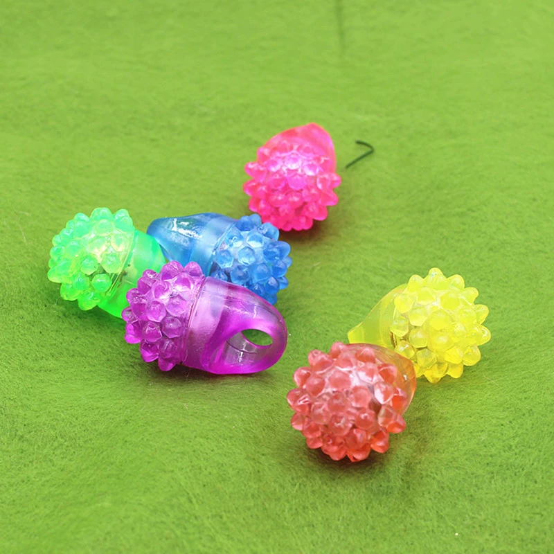 Strawberry, fluorescence ring, flashing toy from soft rubber, for import