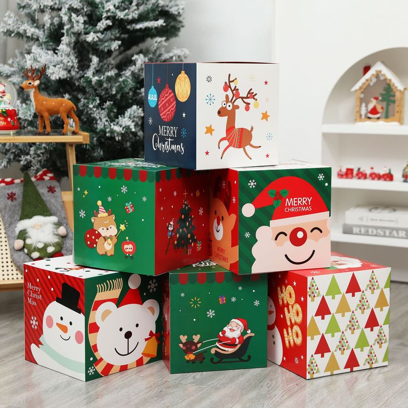 クリスマス装飾品クリスマス積み上げギフトボックスデパートスーパーのショーウインドー装飾雰囲気配置紙ギフトボックス|undefined