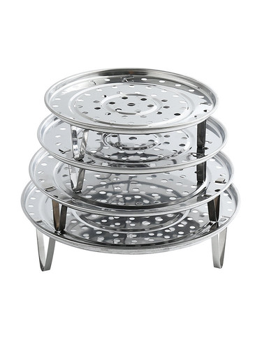 Kitchen supplies stainless steel thickened water-proof steaming plate rack high-leg multi-purpose steaming rack steaming vegetable steaming sheet steamer rack steamer