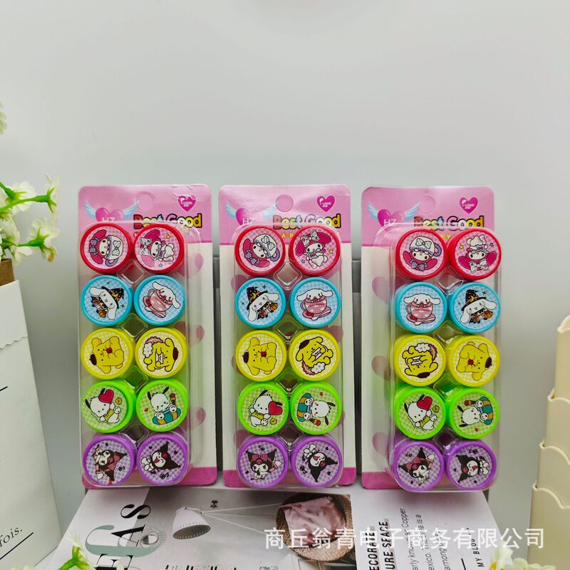 卡通可爱凯蒂猫10入印章创意高颜值hellokitty儿童奖励印章盖章|undefined