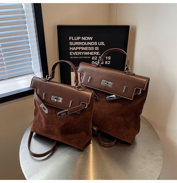 Eleganter Damen Pendler Rucksack Retro Henkeltasche Großer Stil_voghion.com