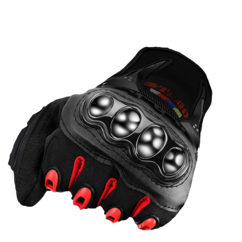 Guantes de motocicleta para hombres en invierno a prueba de frío y caliente guantes de motocicleta para caballeros a prueba de caídas de cuatro estaciones y medio yoze