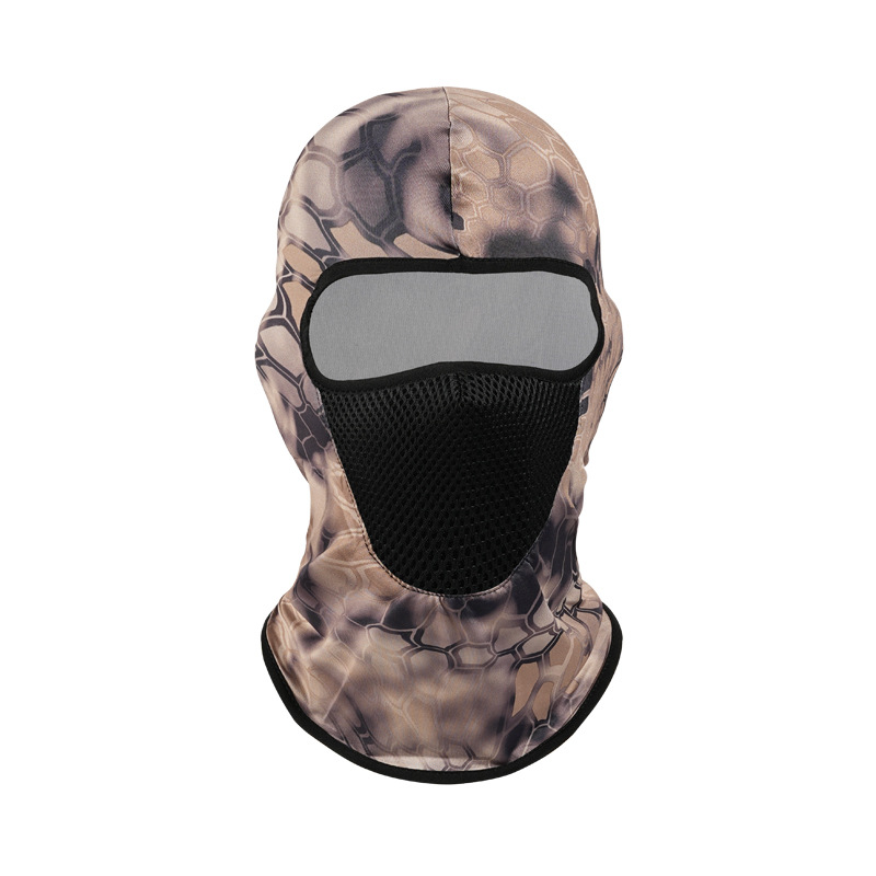 Sombrero estampado de seda de hielo, casco de ciclismo de camuflaje, mascarilla transpirable de primavera y verano, revestimiento, mascarilla de bicicleta, casco, sombrero