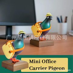 Mini Office Carrier Pigeon迷你办公室信鸽存储小便笺的信鸽摆件