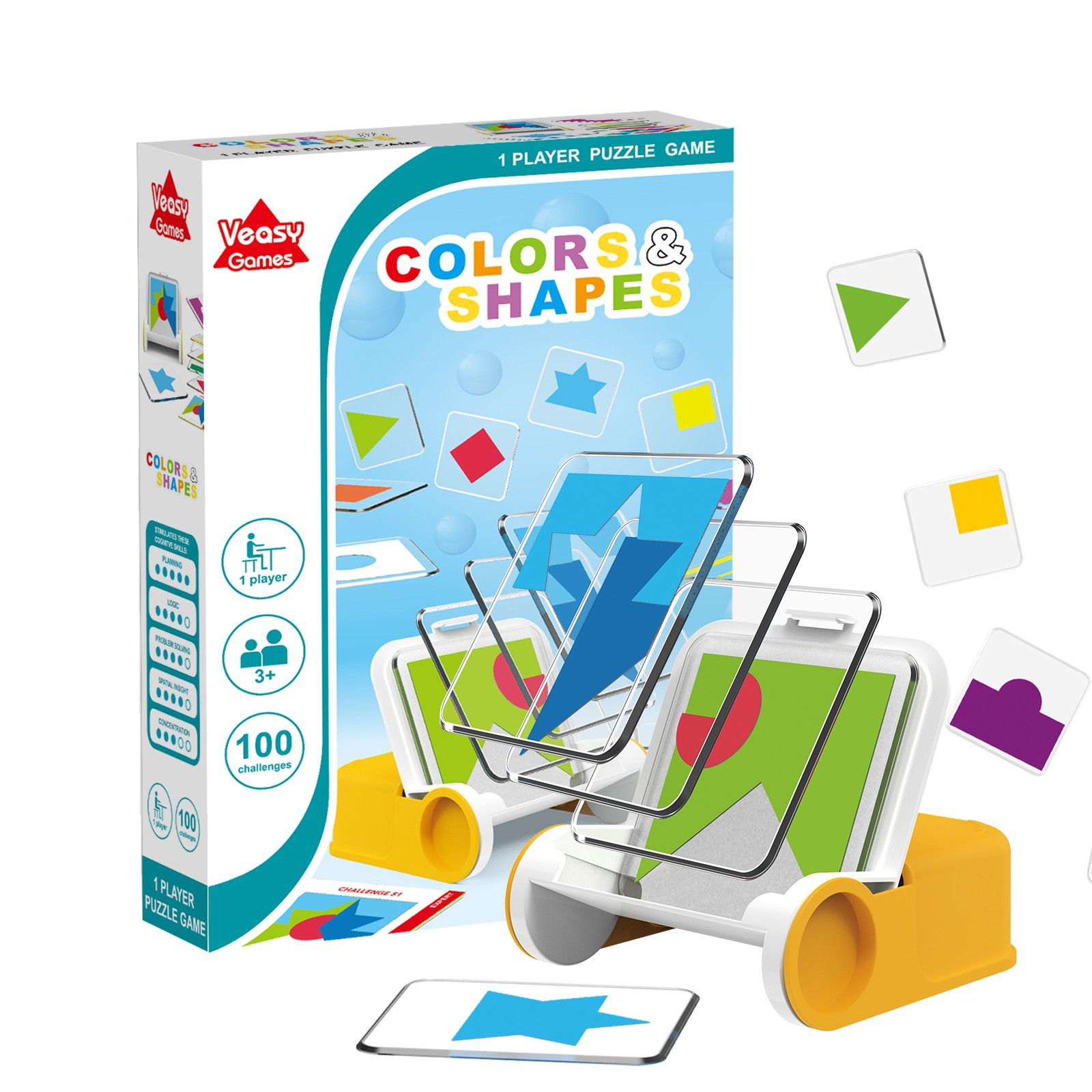 Cross-Border Ever-Changing Geometric Space Thinking Puzzle Breakthrough Puzzle Colorful Board Game Picture Layered Shadow Toy