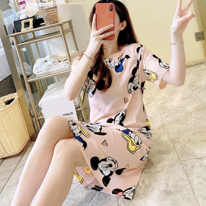 智贝SKU图_25哺乳睡裙夏季天薄款产后纯棉月子服4月份5