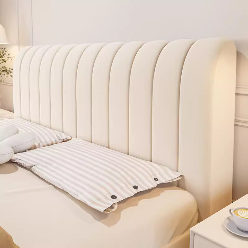 Espesado 2025 nuevo verano de alta sensación cubierta de cabeza de cama de madera respaldo paquete blando todo incluido cuatro estaciones cubierta de polvo universal