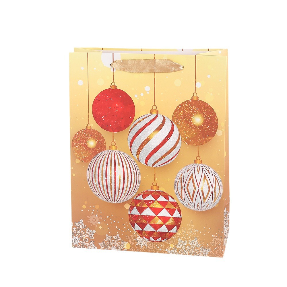 Nueva bolsa de papel de Navidad, bolsa de regalo, bolso de bronceado de color de moda, bolsa de embalaje de regalo de Navidad creativa