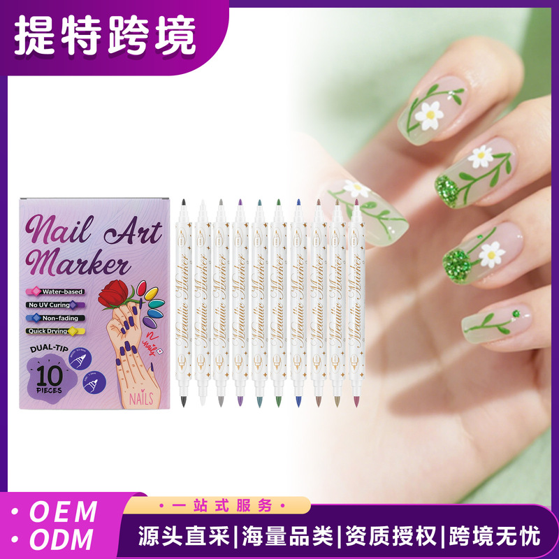 Nail Art Marker Pen, Nail Art Painting, Rich Colors and Easy to Color, Fashionable and Creative Nail Art Tools for Novices