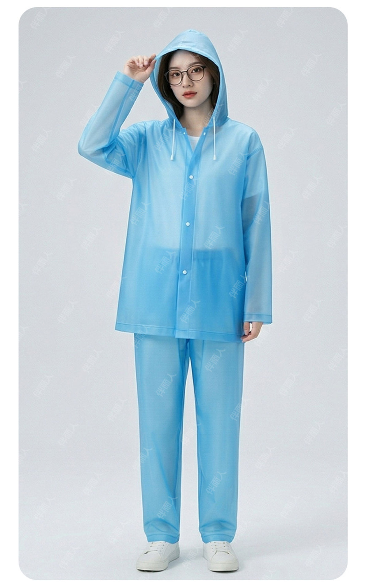 Premium Quality Split-Style Raincoat for Men and Women Outdoor Commute Waterproof Heavy Rain Protection Electric Vehicle Cycling Raincoat and Rain Pants Set