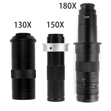 180X变焦长镜头单目显微镜CCD电子显微镜配件物镜目镜调焦放大镜