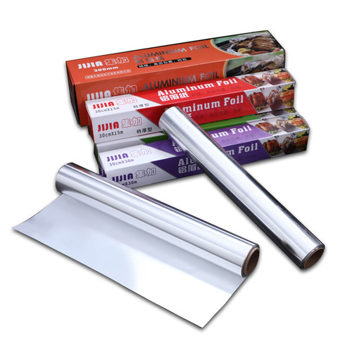 Tin foil food grade thickened barbecue tinfoil paper household air fryer oven aluminum foil paper disposable baking special