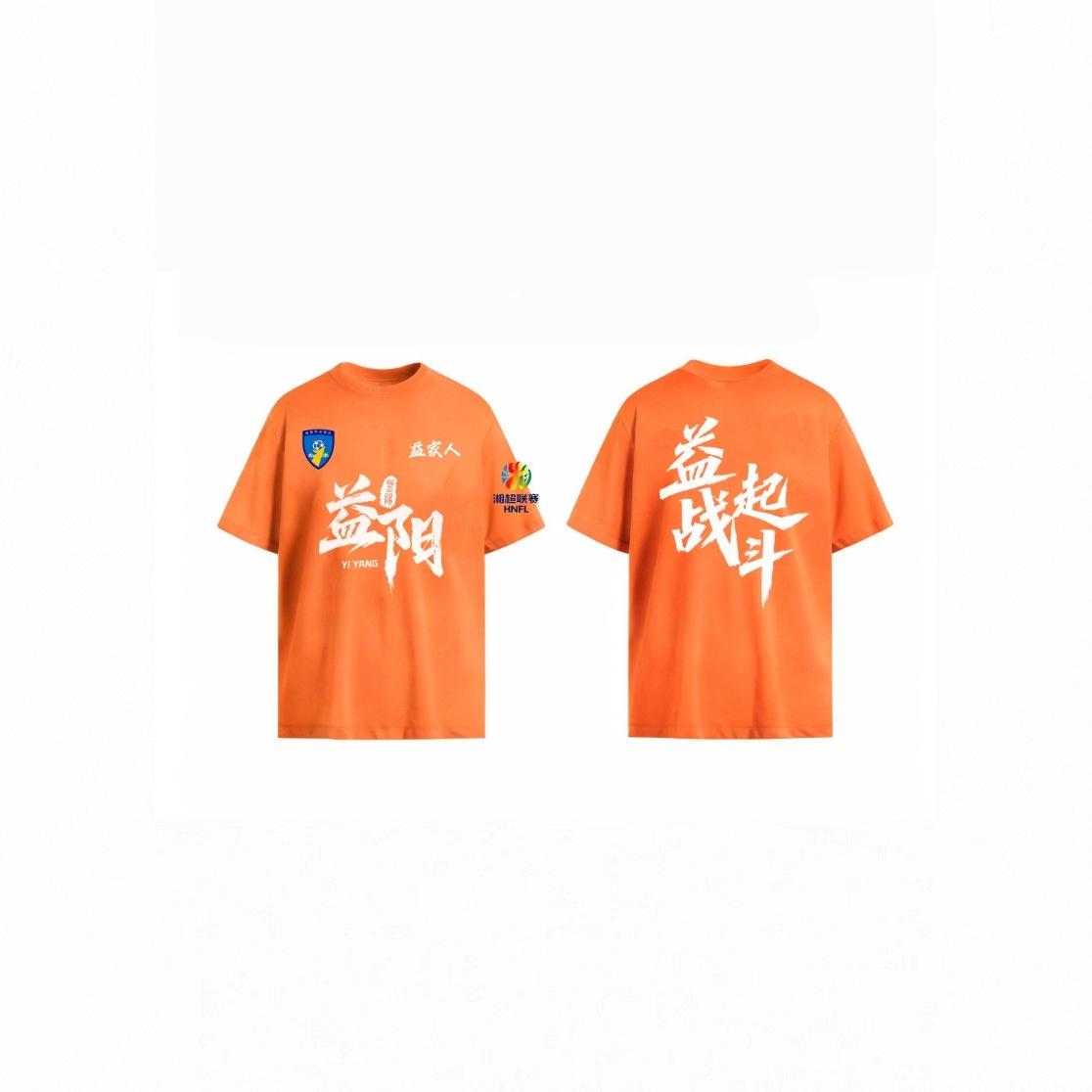 益阳球迷服湖南超级联赛湘超球衣 3D印花儿童成人圆领T益家人助威