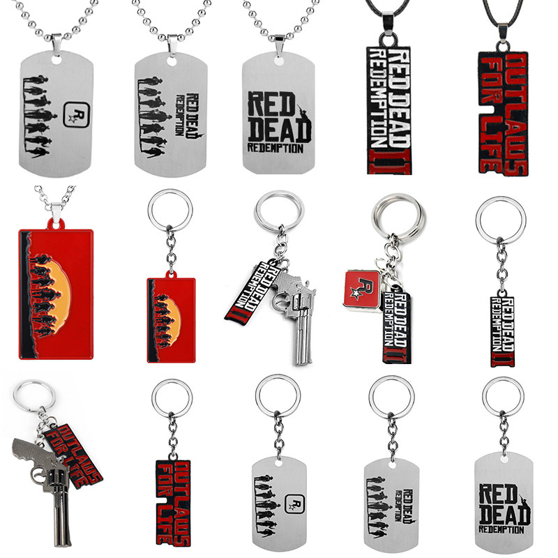 Red Dead Red Stainless Steel Necklace Pendant