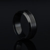 Fashionable accessory, black ring stainless steel, 8mm, wholesale